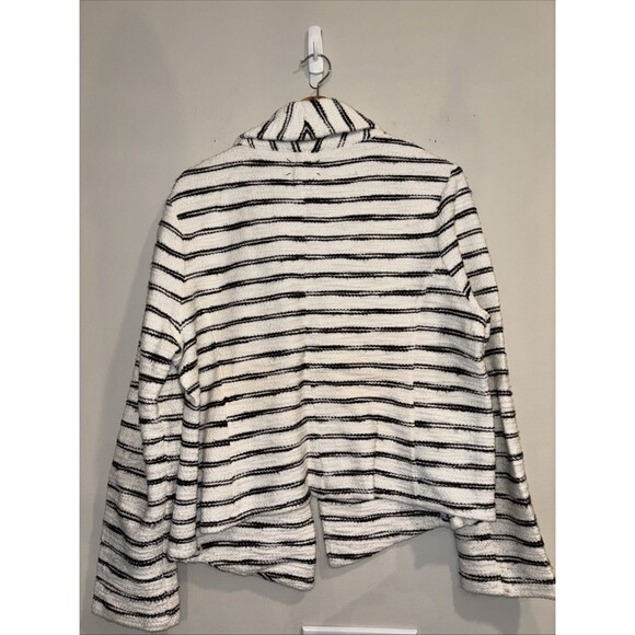 Women’s Lou & Grey Soft Textured Blazer Black & White Size XL EUC Shawl Collar - Picture 2 of 10